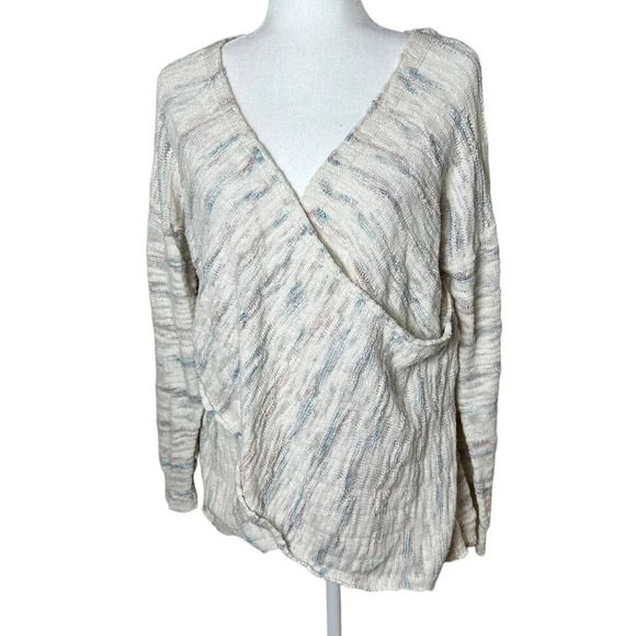 URBAN OUTFITTERS Kimchi Blue Wrap Front Crossover Sweater Size Large - Picture 1 of 9